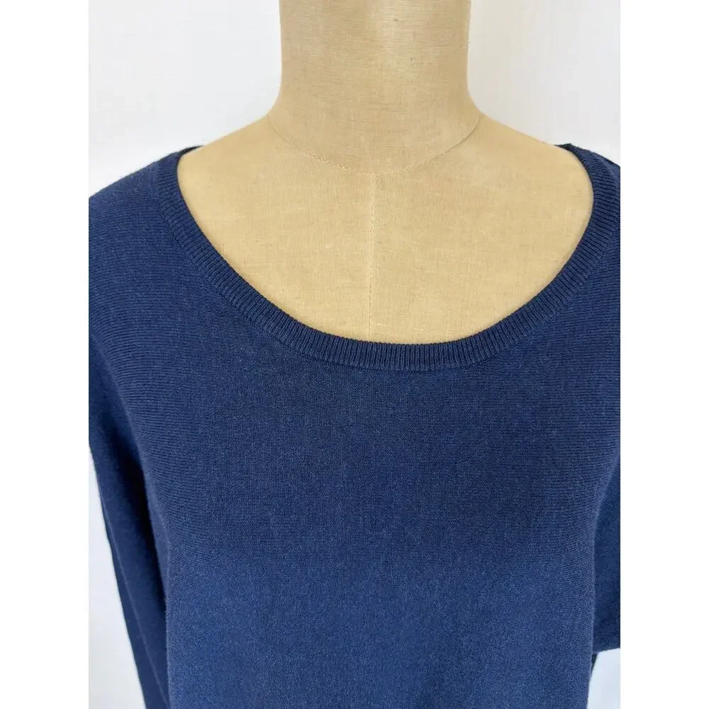 NWT Soya Concept Blue Button Back Sweater Size XL #0445